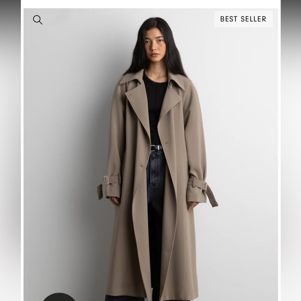 Oak + Fort oversized trench coat